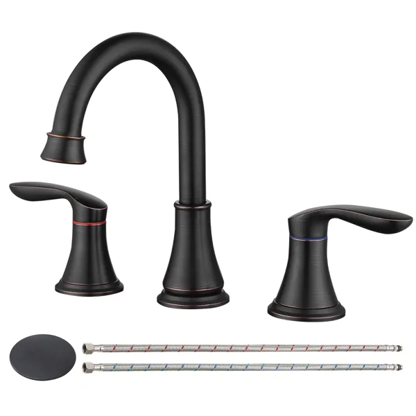 Main product image of 2-Handle 8 inch Widespread Bathroom Sink Faucet, Oil-Rubbed Bronze