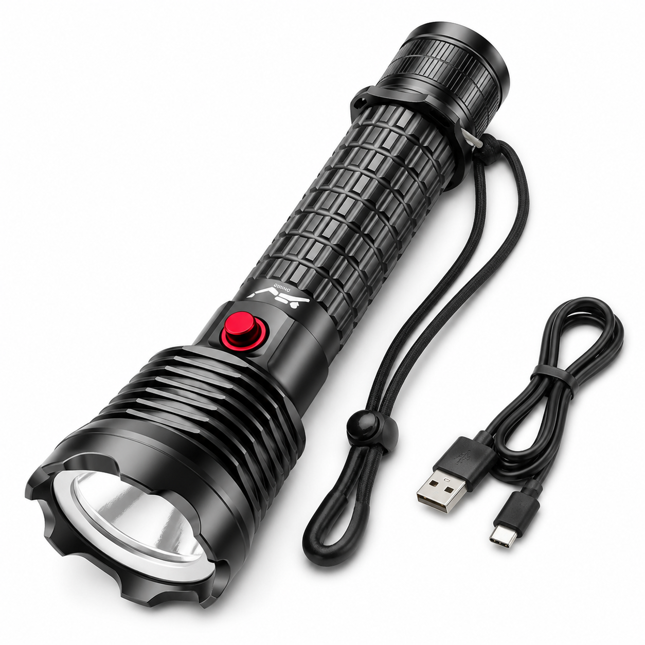 Main product image of LED Flashlight D903 B, Rechargeable, Magnetic, Type C, 1200LM