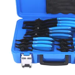 Product image of 12-Piece Retaining Snap Ring Pliers Set, Fixed Tip, 0, 45, 90 Degree