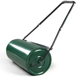 Product image of 24in Steel Lawn Roller, Water/Sand Fillable, U-Handle, Green/Black