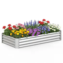 Product image of Galvanized Steel Raised Garden Bed Planter Box, 6x3x1 Ft