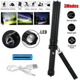 Product image of USB Rechargeable LED Flashlight Set, 3-Mode Zoomable