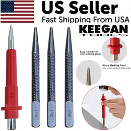 Product image of 4 Piece Nail Setter & Center Punch Set, 4 inch, for Wood and Metal