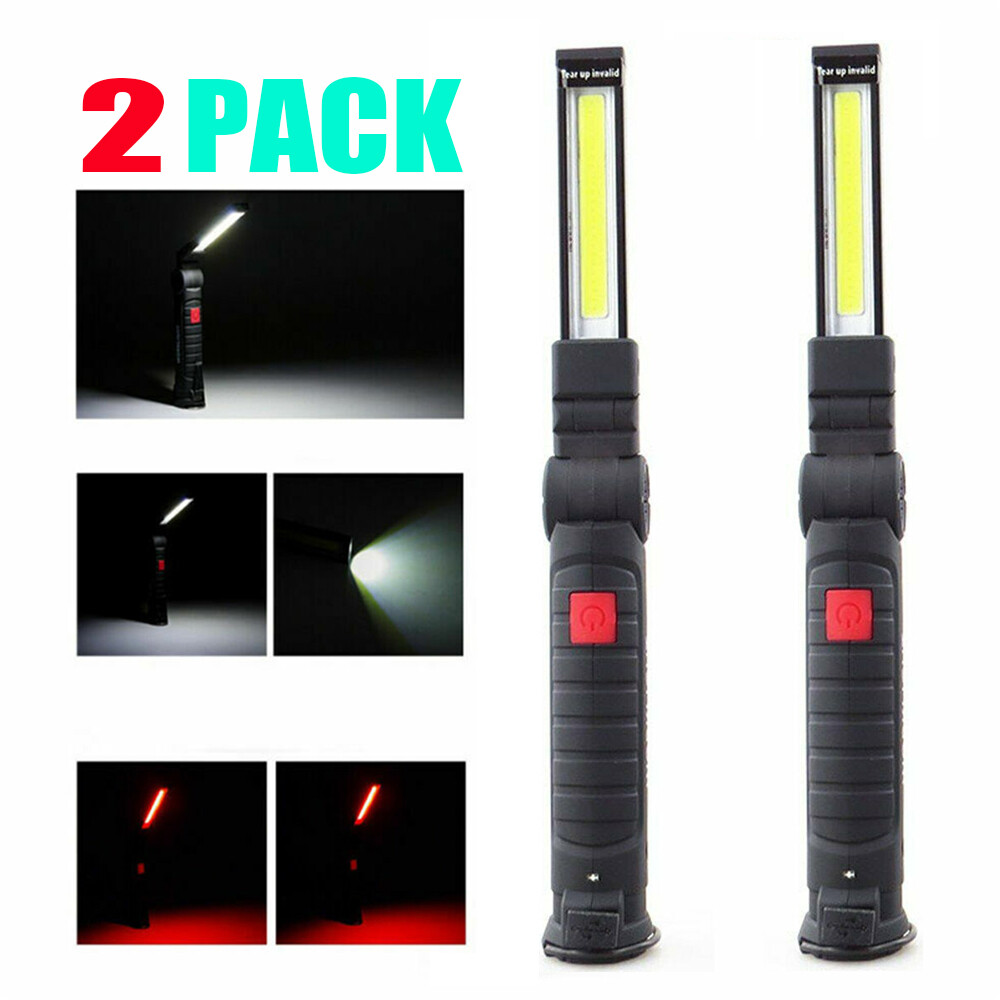 Main product image of 2-Pack 5-Mode Magnetic Rechargeable COB LED Folding Work Light