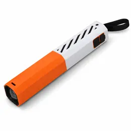 Product image of D89 Rechargeable White LED Zoomable Flashlight, Type C, 450 Lumens, Black