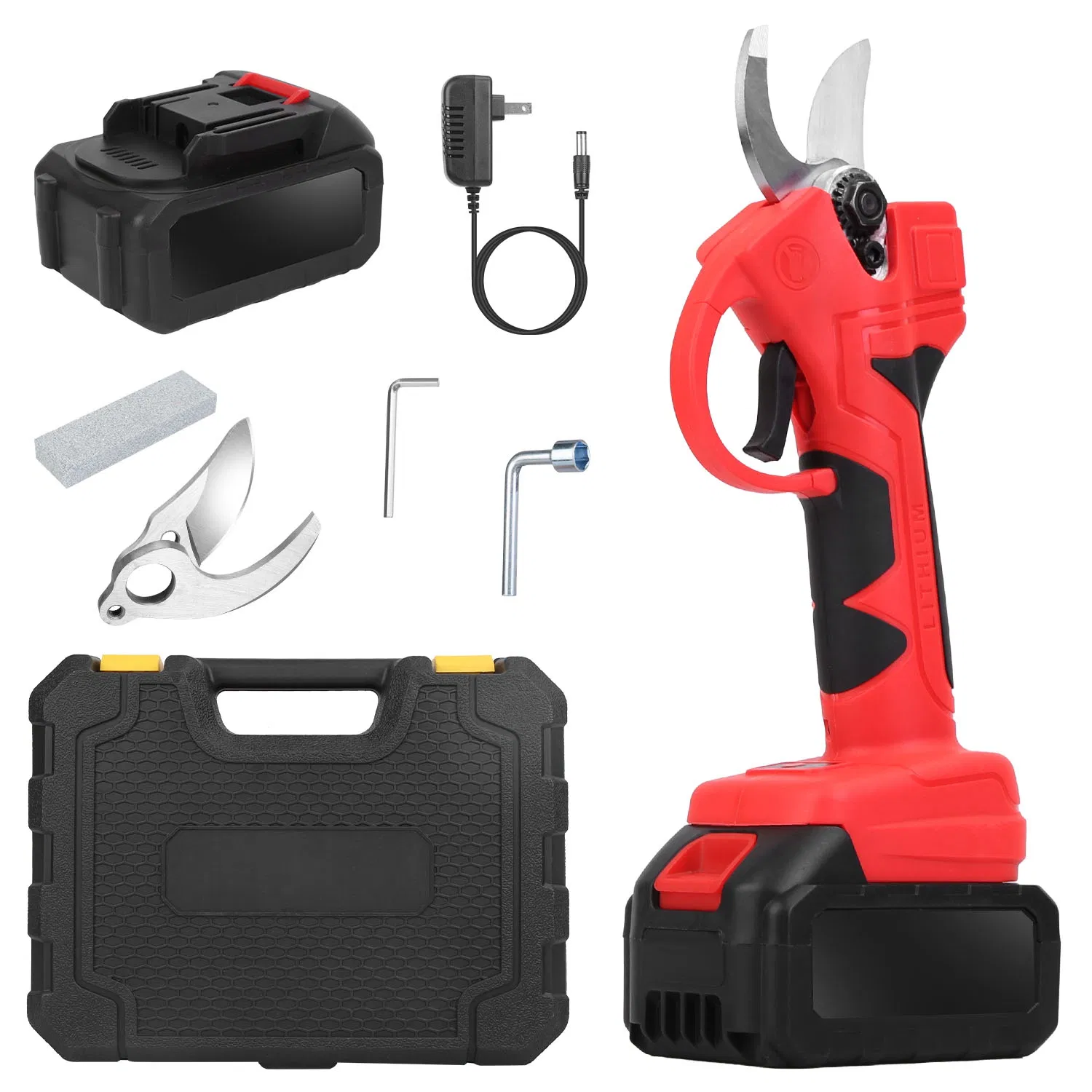 Main product image of 21V Cordless Electric Pruning Shears, 40mm Cut, 2 Batteries