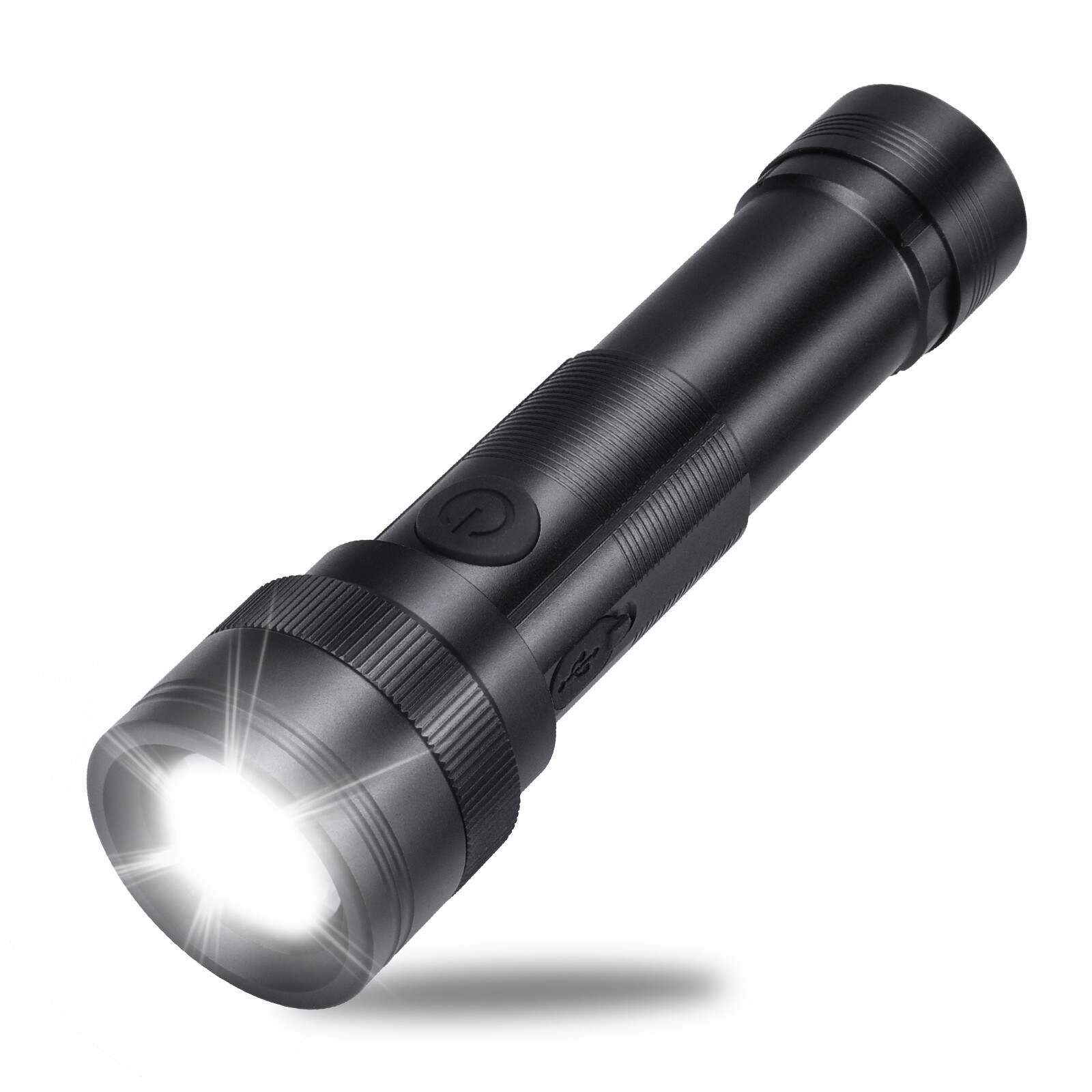 Main product image of 900 Lumen USB Rechargeable LED Zoom Flashlight