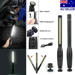 Product image of 2-Pack USB Rechargeable COB LED Work Light with Magnetic Base