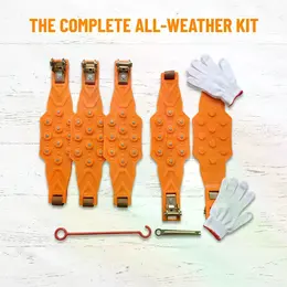 Product image of Universal Car Tire Snow Chains, 6-Piece Set, 165-245mm, for Sedan, SUV, Off-Road
