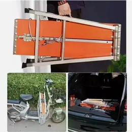 Product image of Folding Aluminum Scaffold Platform, 250KG, 5 Adjustable Heights, 70-120cm