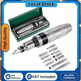 Product image of 13-Piece Reversible Impact Screwdriver Set, S2 Alloy Steel Bits