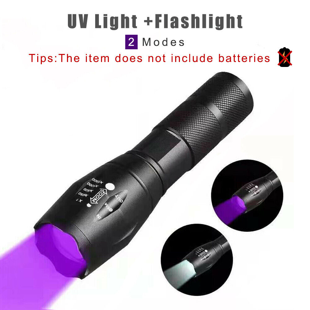 Main product image of Dual Mode UV Flashlight and Blacklight Torch, 395nm, Zoom
