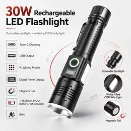 Product image of Rechargeable Magnetic Zoom LED Flashlight 1660, Type C, IP4