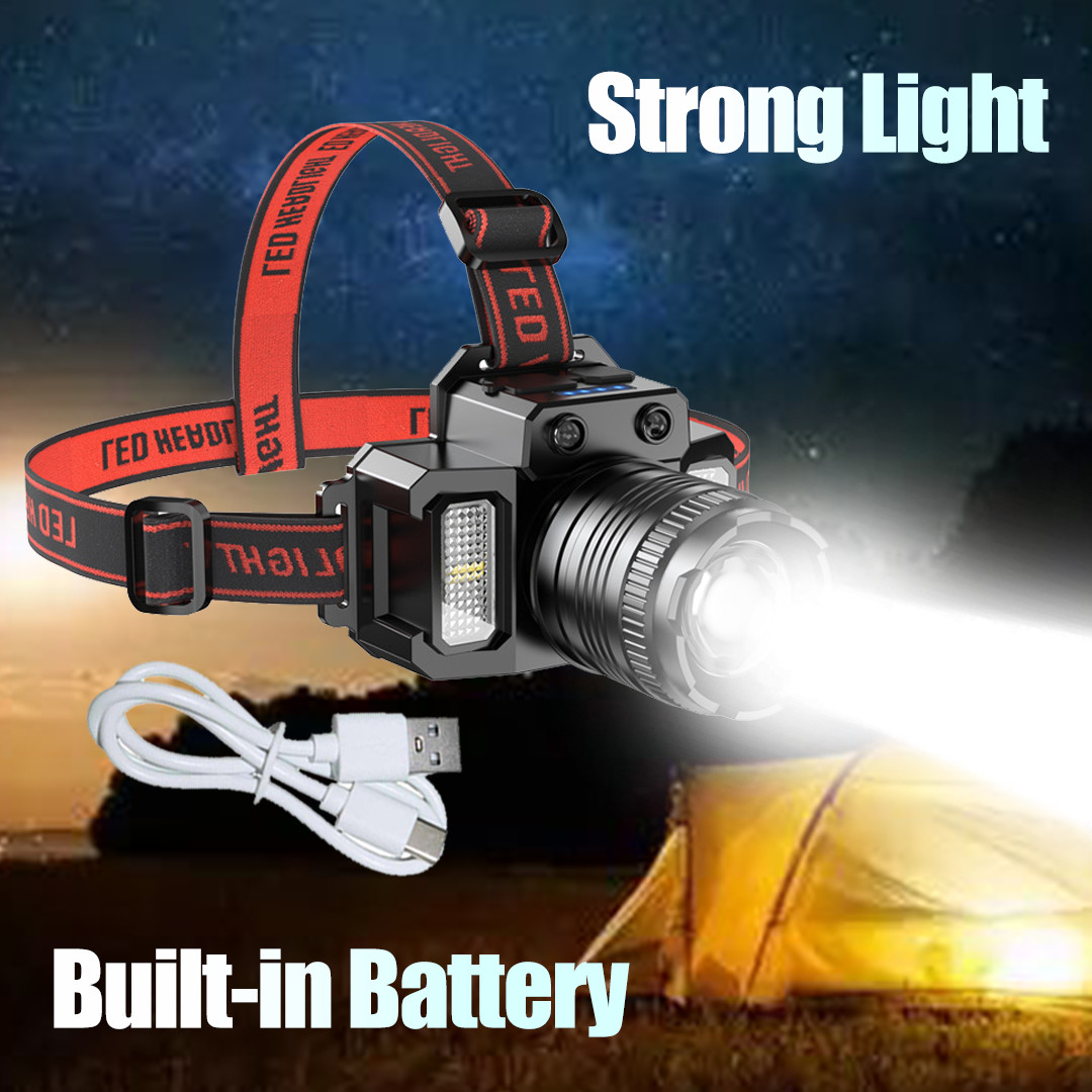 Main product image of Headlamp, USB-C Rechargeable, IPX4 Waterproof
