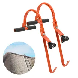 Product image of Pair of Roof Ladder Hooks with Wheels, Universal Ladder Stabilizer