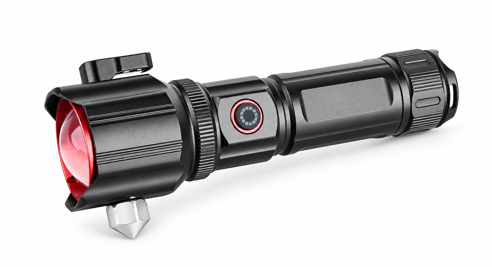 Main product image of W5196 Emergency Flashlight, Window Breaker, Cutter, Zoomable, Aluminum Alloy, Power Bank