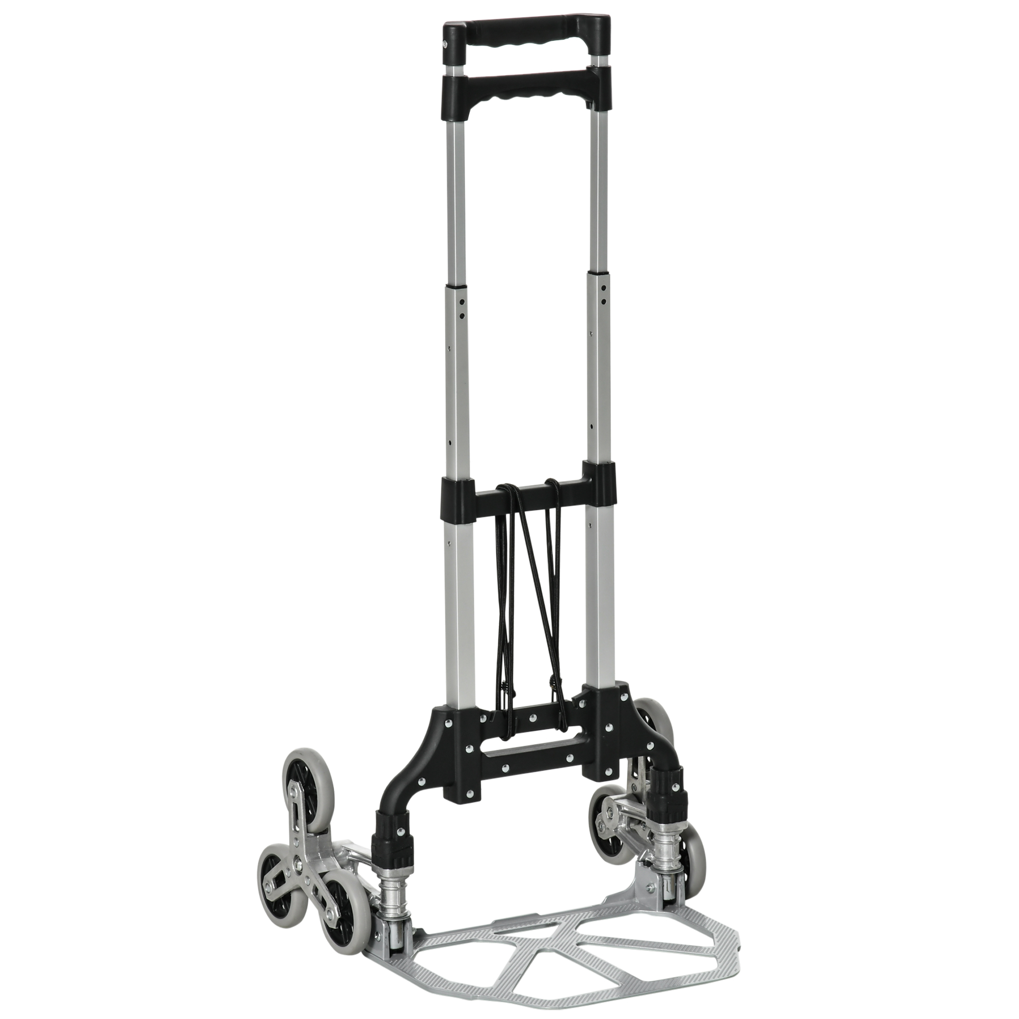 Main product image of 6-Wheel Foldable Stair Climbing Hand Truck, Silver/Black