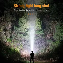 Product image of LED Flashlight, USB Rechargeable, Zoom, 200000 Lumen