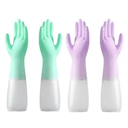 Product image of Purple PVC Household Gloves, Thin, One Size, 1 Pair
