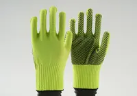 Product image of 10-Gauge Polyester Beaded Gloves, Fluorescent Green, 60g