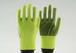 Product image of 10-Gauge Polyester Beaded Gloves, Fluorescent Green, 60g