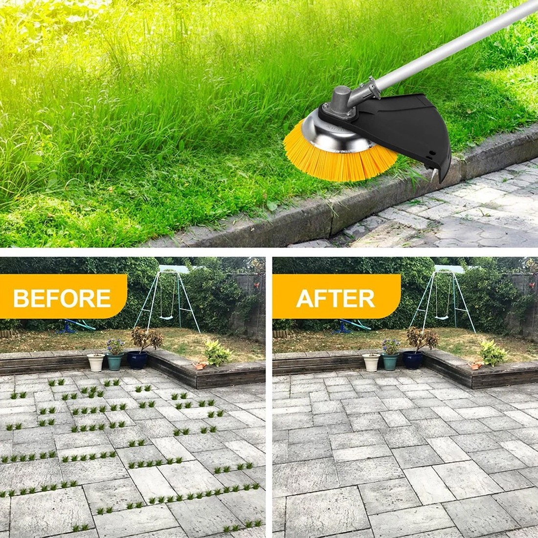 Main product image of 8 Inch Nylon Brushcutter Brush Head for Moss and Path Weed Removal