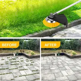 Product image of 8 Inch Nylon Brushcutter Brush Head for Moss and Path Weed Removal