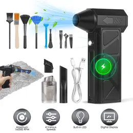 Product image of Cordless Rechargeable Air Duster & Vacuum, LED Light, 160000 RPM, 4 Speeds