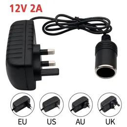Product image of Wall AC to 12V DC 2A Power Converter with Cigarette Lighter Socket