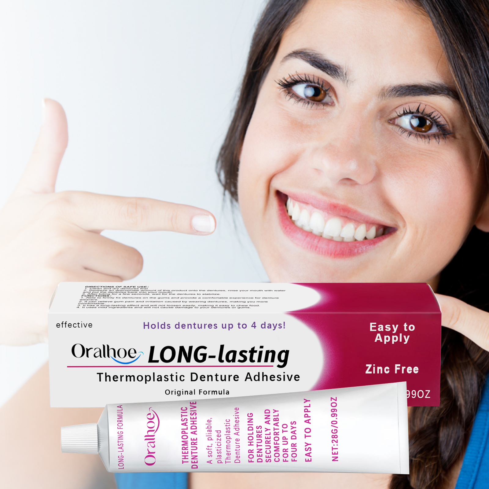Main product image of Denture Adhesive Cream, 28g Tube for Secure Denture Fixing