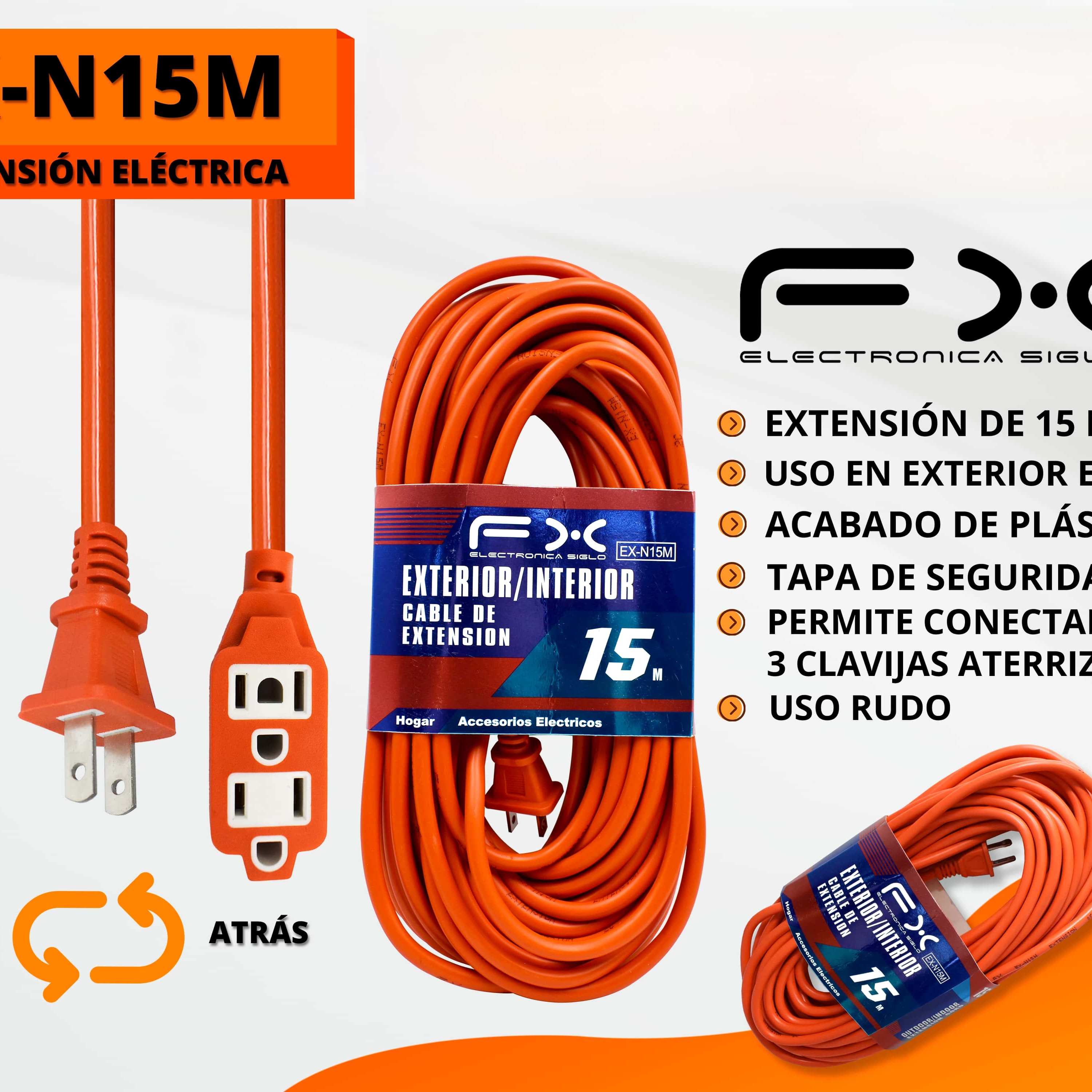 Main product image of Power Extension Cord, 3-Prong Grounded, Indoor/Outdoor Use