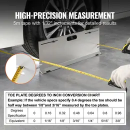 Product image of 2-Piece Wheel Alignment Toe Plates with Tape and Chart