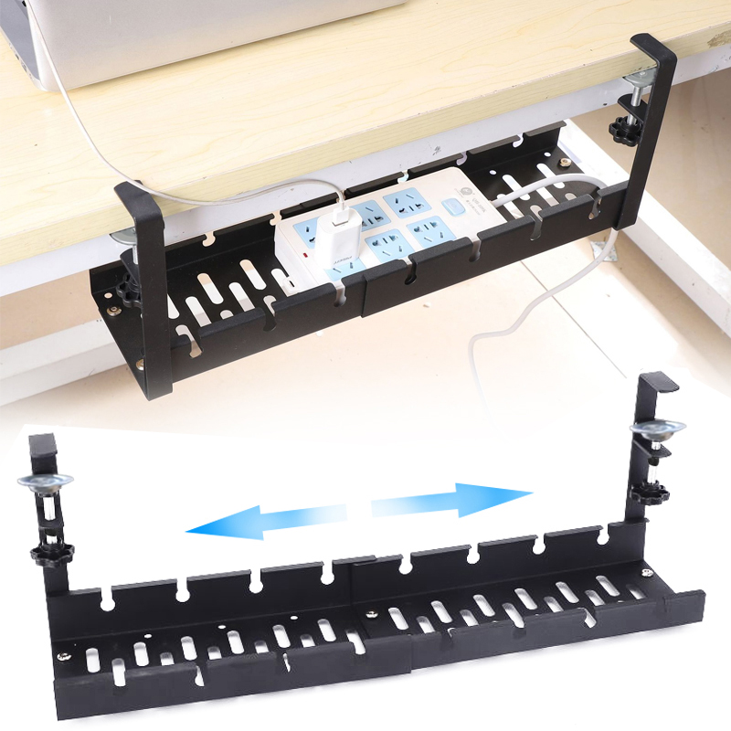 Main product image of Under Desk Cable Tray, Clamp-On, No Drill