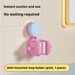 Product image of Pink Suction Cup Mop Clip, Single Unit for Cleaning Tools