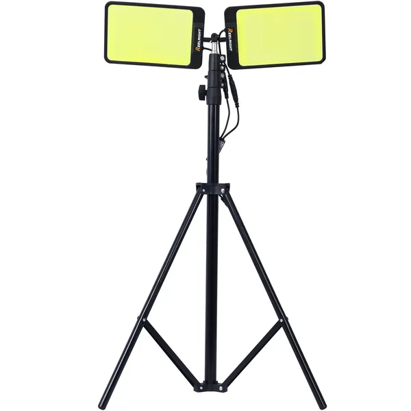 Main product image of LED Dual-Head Tripod Work Light, 11200 Lumen, Portable, Waterproof, Remote