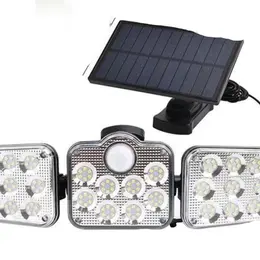 Product image of 138 LED 3-Head Solar Motion Sensor Outdoor Wall Flood Light