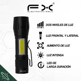 Product image of Rechargeable LED Flashlight, Dual Brightness, Side Light, V8 Cable