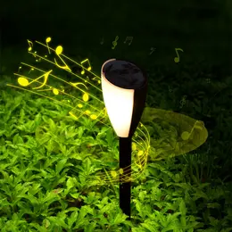 Product image of Solar LED Garden Light, Warm White, Sound-Activated, Dual Color