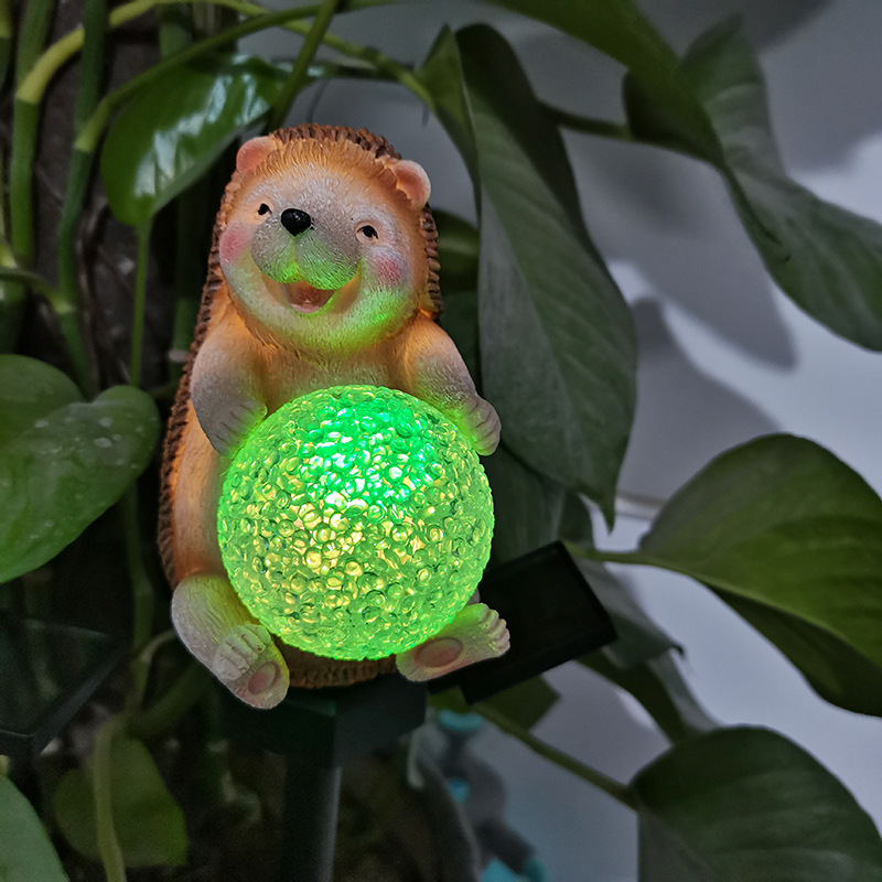 Main product image of Solar Powered Hedgehog Garden Lawn Lamp