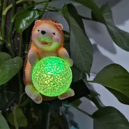 Product image of Solar Powered Hedgehog Garden Lawn Lamp