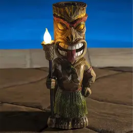 Product image of Resin Dwarf Maya Totem Powered Garden Light