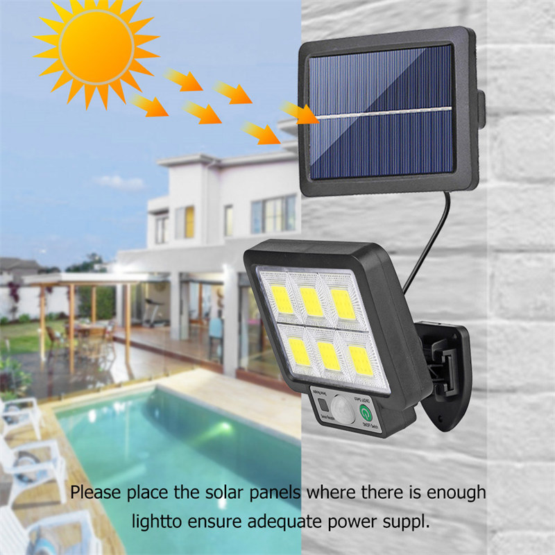 Main product image of LED Solar Split Wall Lamp, 3-Mode, Waterproof, Motion Sensor