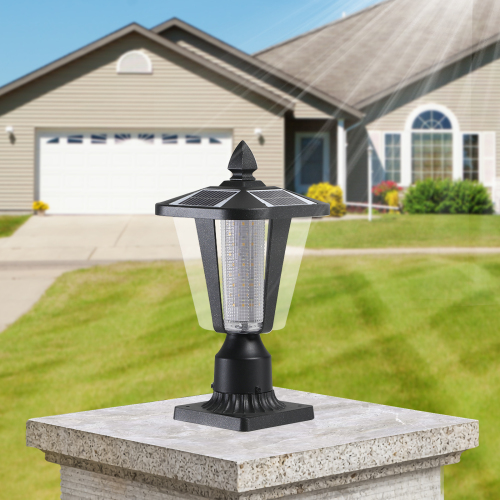 Main product image of Solar Pillar Headlights, Dimmable LED, 1-Pack