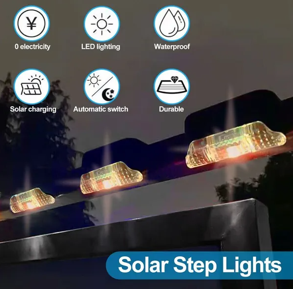Main product image of 8 Pack Solar LED Deck Lights, Waterproof, for Stairs and Fences