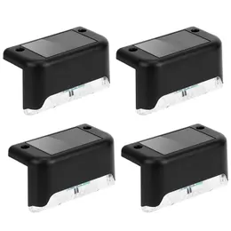Product image of 4-Pack Solar Powered LED Step Lights, Outdoor, Water-Resistant, Dusk-to-Dawn
