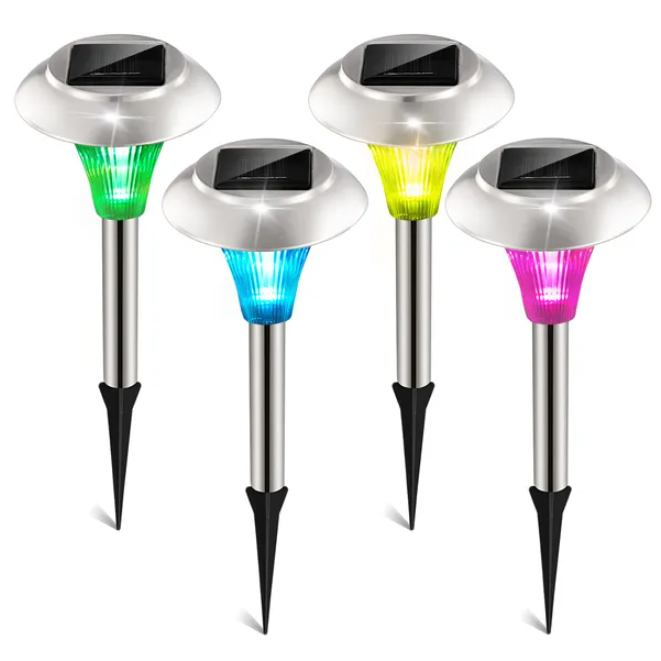 Main product image of 4-Pack Solar Powered Outdoor Garden Pathway Lights