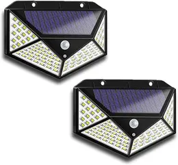 Product image of Aolyty Solar LED Motion Sensor Wall Lights, IP65, 3 Modes, 2-Pack
