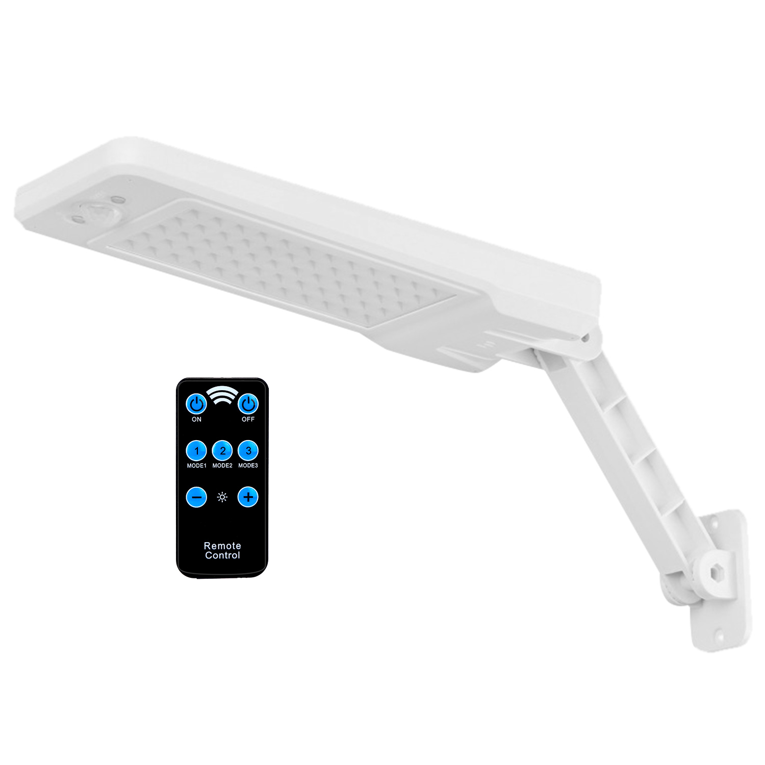 Main product image of Solar Wall Light, 60 LED, PIR Motion Sensor, Remote Control, IP65