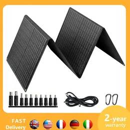 Product image of 60W Monocrystalline Foldable Solar Panel, IP65, QC3.0 PD USB, DC Output, 10 Connectors