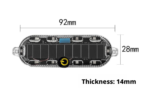 Main product image of Vibrating Solar Flashlight with Mounting Screws and Patches